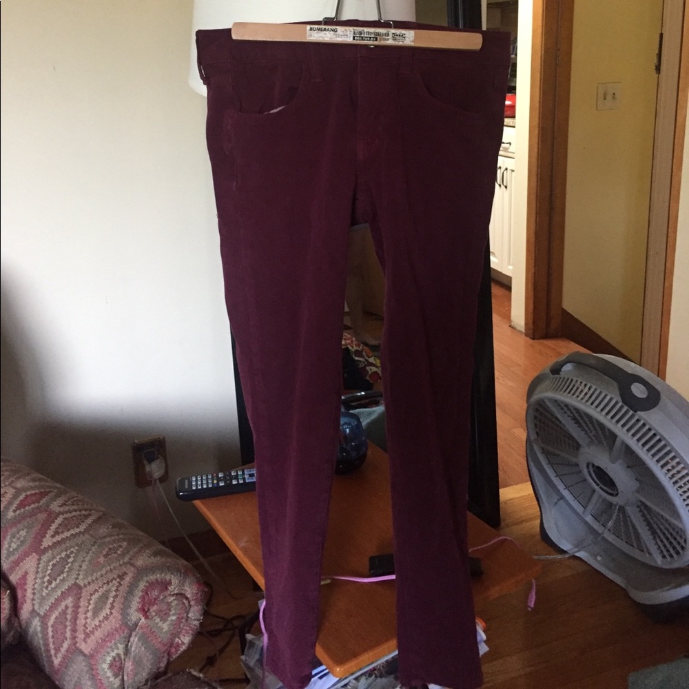 maroon skinny jeans